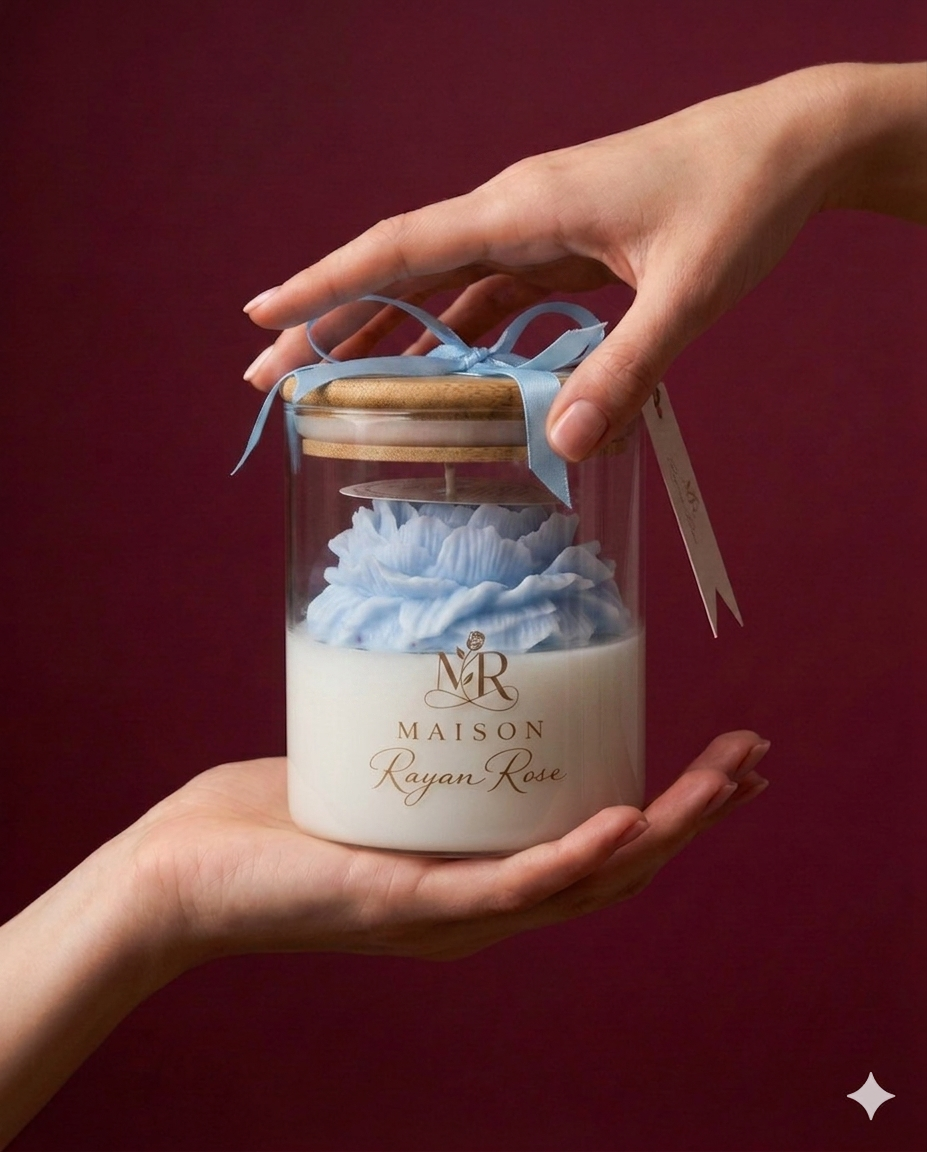 Luxury White Tea Vanilla Candle | Soy & Beeswax Blend | Wooden Wick | Natural Home Fragrance