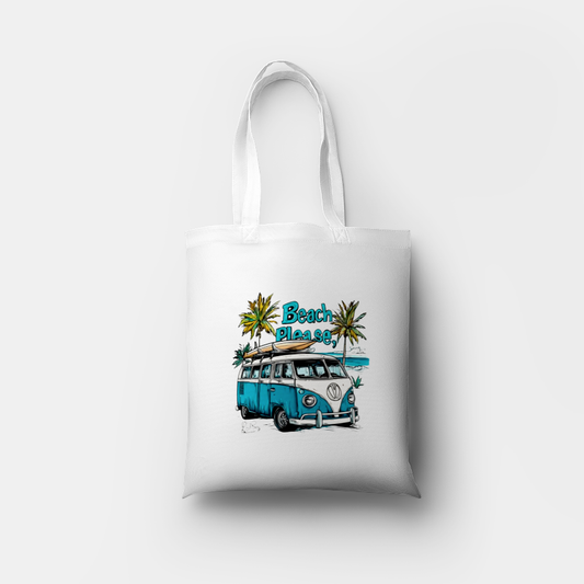 Blue van Canvas Tote bag _ Tropical Advantage Style