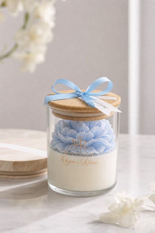 Luxury White Tea Vanilla Candle | Soy & Beeswax Blend | Wooden Wick | Natural Home Fragrance