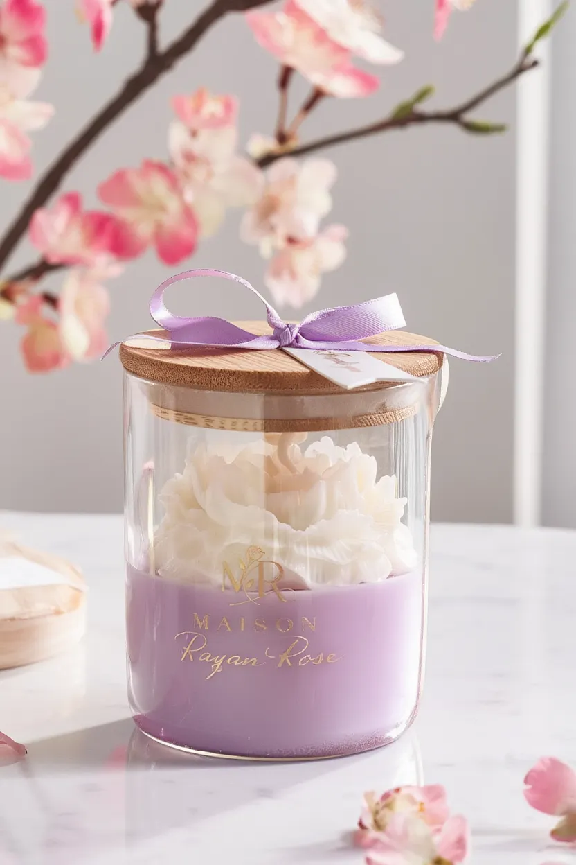Luxury White Tea Vanilla Candle | Soy & Beeswax Blend | Wooden Wick | Natural Home Fragrance