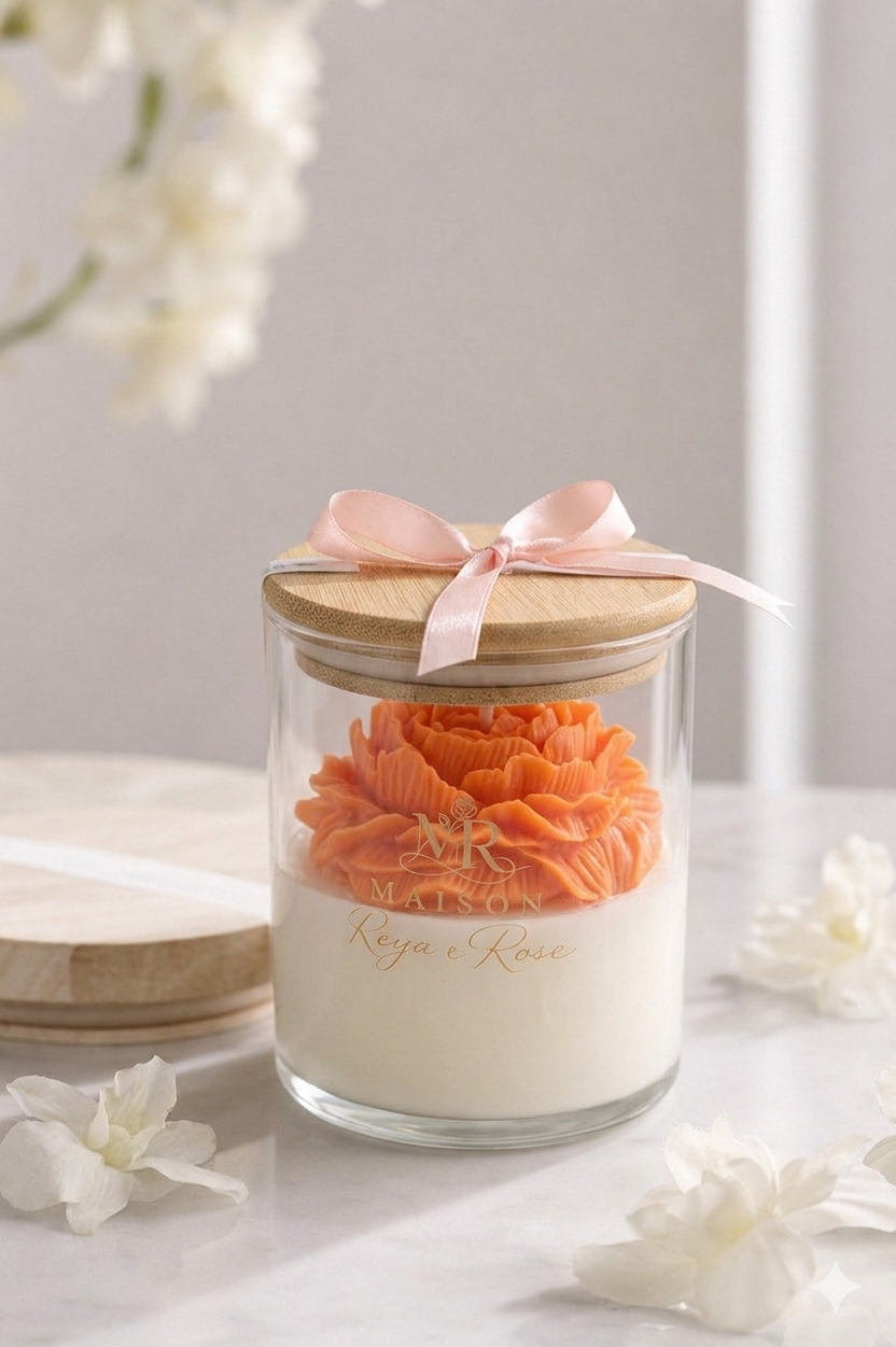 Luxury White Tea Vanilla Candle | Soy & Beeswax Blend | Wooden Wick | Natural Home Fragrance