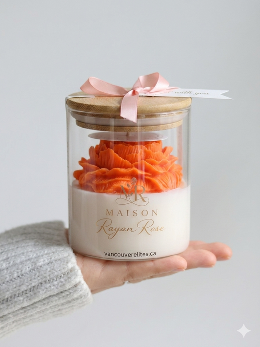 Luxury White Tea Vanilla Candle | Soy & Beeswax Blend | Wooden Wick | Natural Home Fragrance