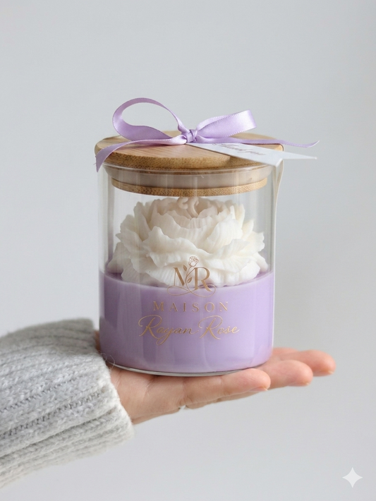 Luxury White Tea Vanilla Candle | Soy & Beeswax Blend | Wooden Wick | Natural Home Fragrance