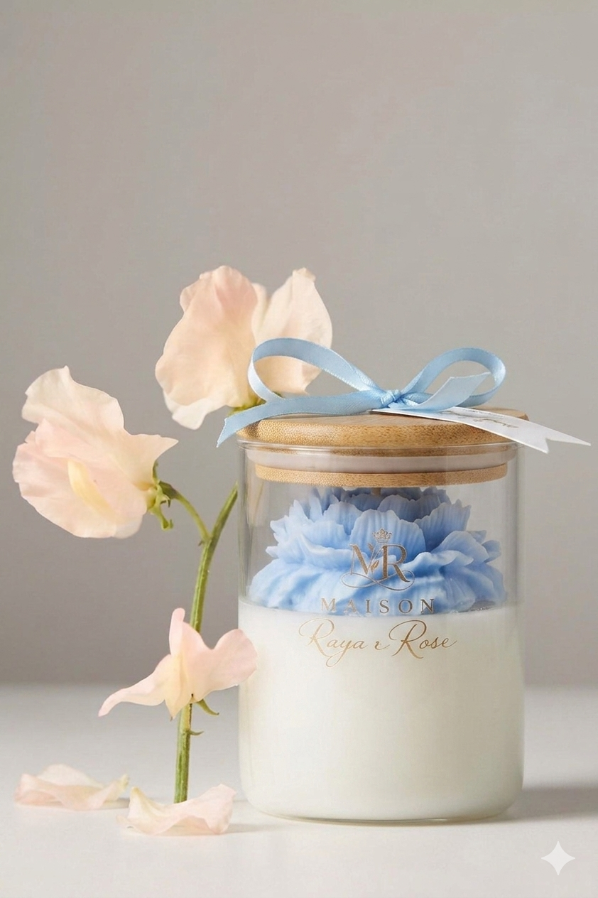 Luxury White Tea Vanilla Candle | Soy & Beeswax Blend | Wooden Wick | Natural Home Fragrance