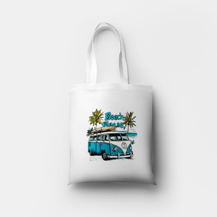 Blue van Canvas Tote bag _ Tropical Advantage Style